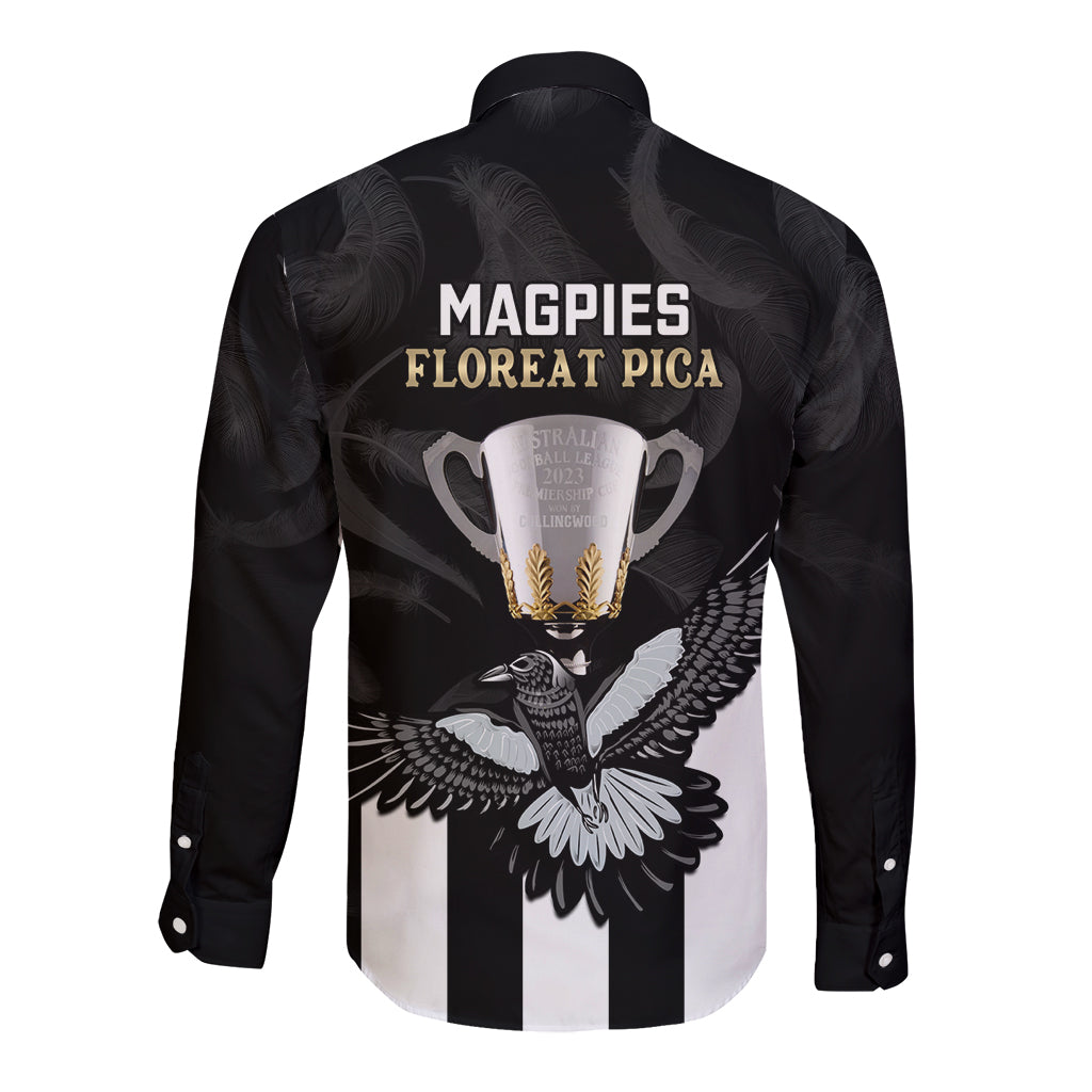 afl-collingwood-long-sleeve-button-shirt-magpies-premiers-2023-with-trophy-proud