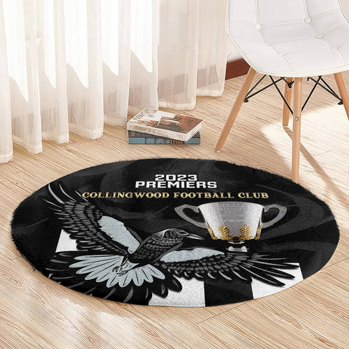 afl-collingwood-round-carpet-magpies-premiers-2023-with-trophy-proud