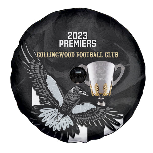 afl-collingwood-spare-tire-cover-magpies-premiers-2023-with-trophy-proud