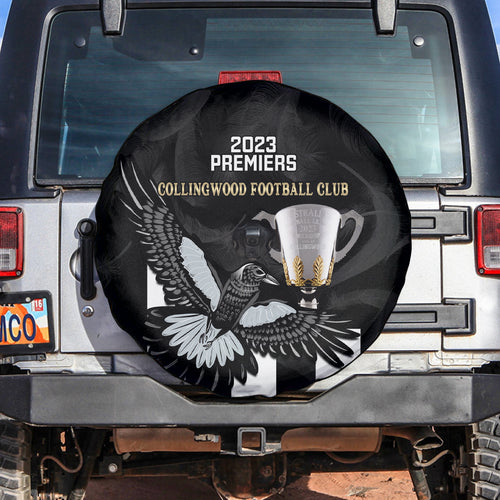 afl-collingwood-spare-tire-cover-magpies-premiers-2023-with-trophy-proud