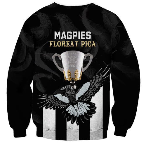 afl-collingwood-sweatshirt-magpies-premiers-2023-with-trophy-proud