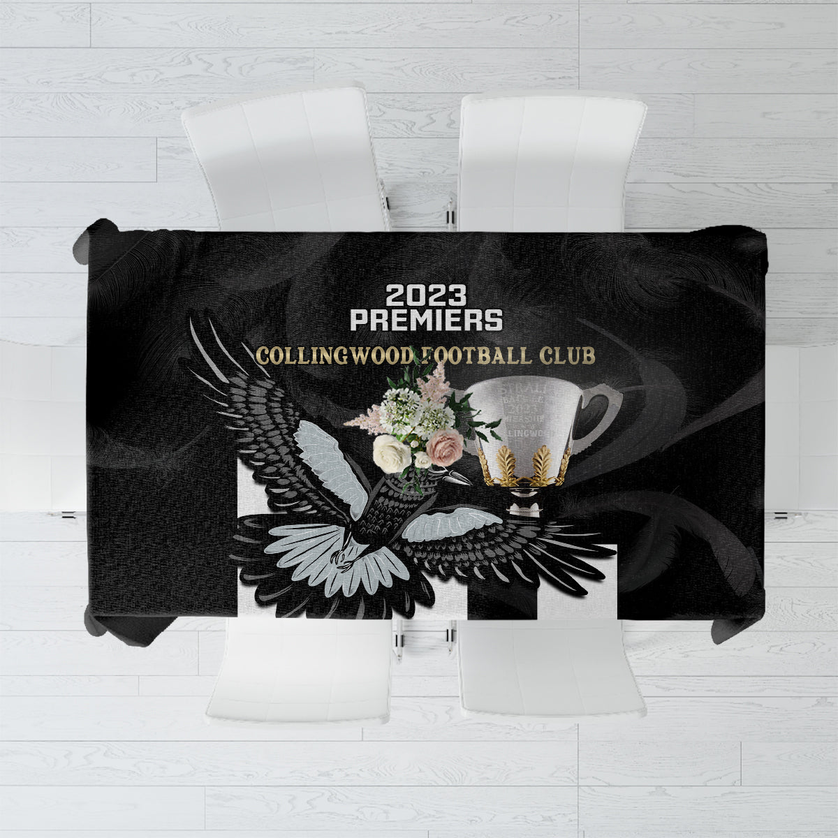 afl-collingwood-tablecloth-magpies-premiers-2023-with-trophy-proud