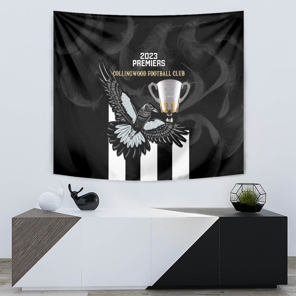 afl-collingwood-tapestry-magpies-premiers-2023-with-trophy-proud