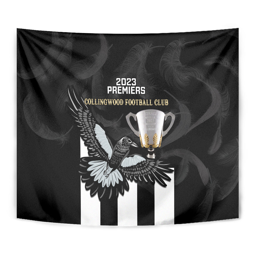 afl-collingwood-tapestry-magpies-premiers-2023-with-trophy-proud