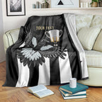 Personalised AFL Collingwood Blanket Magpies Premiers 2023 With Trophy Proud LT14