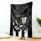Personalised AFL Collingwood Blanket Magpies Premiers 2023 With Trophy Proud LT14