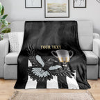 Personalised AFL Collingwood Blanket Magpies Premiers 2023 With Trophy Proud LT14