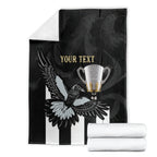 Personalised AFL Collingwood Blanket Magpies Premiers 2023 With Trophy Proud LT14