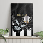 Personalised AFL Collingwood Canvas Wall Art Magpies Premiers 2023 With Trophy Proud LT14