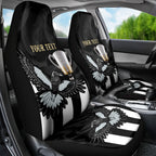 Personalised AFL Collingwood Car Seat Cover Magpies Premiers 2023 With Trophy Proud LT14