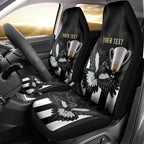 Personalised AFL Collingwood Car Seat Cover Magpies Premiers 2023 With Trophy Proud LT14