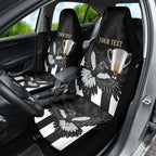 Personalised AFL Collingwood Car Seat Cover Magpies Premiers 2023 With Trophy Proud LT14