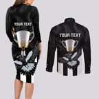 personalised-afl-collingwood-couples-matching-long-sleeve-bodycon-dress-and-long-sleeve-button-shirts-magpies-premiers-2023-with-trophy-proud