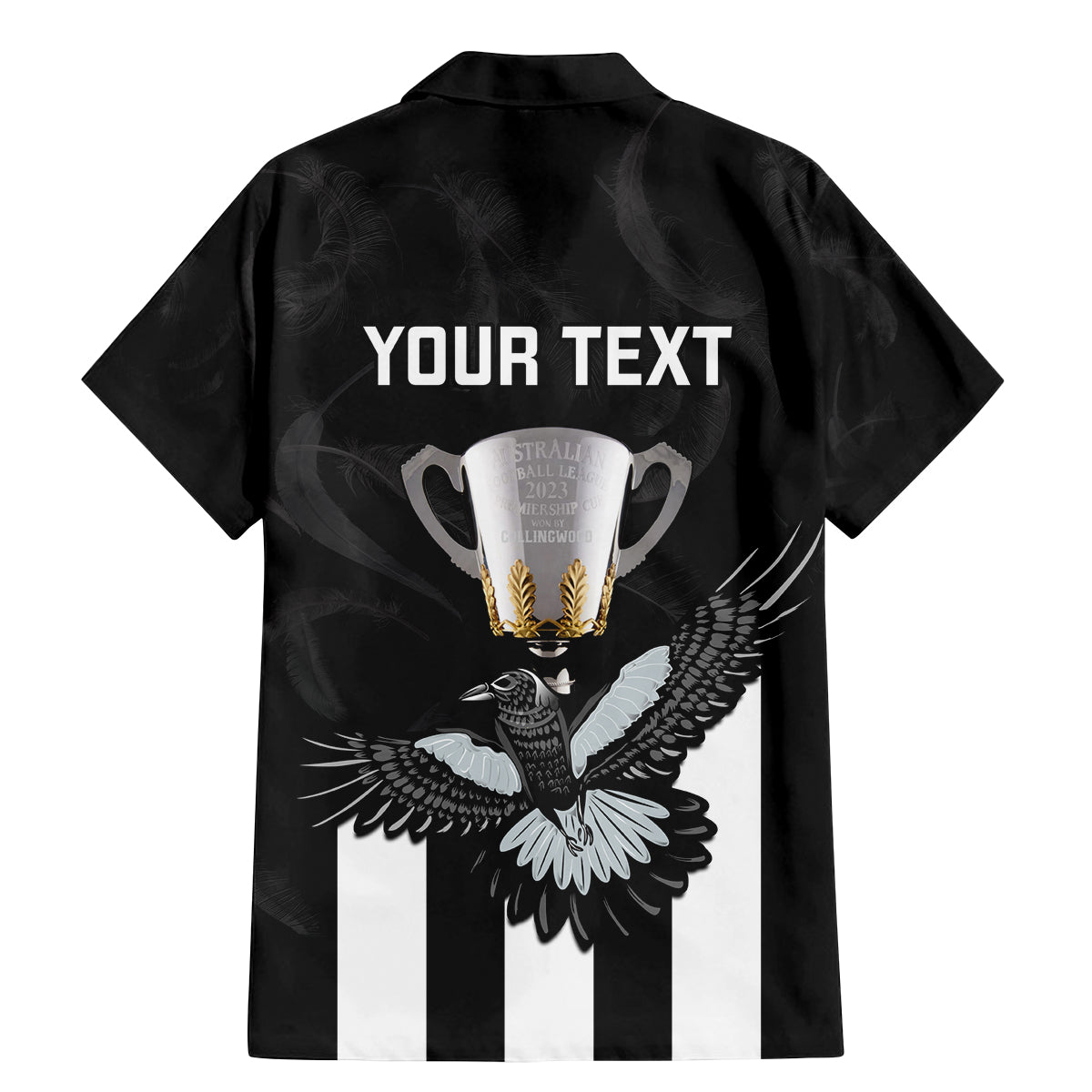 personalised-afl-collingwood-family-matching-mermaid-dress-and-hawaiian-shirt-magpies-premiers-2023-with-trophy-proud