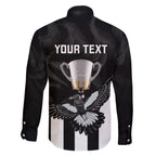 personalised-afl-collingwood-family-matching-off-shoulder-long-sleeve-dress-and-hawaiian-shirt-magpies-premiers-2023-with-trophy-proud