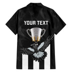personalised-afl-collingwood-family-matching-off-shoulder-maxi-dress-and-hawaiian-shirt-magpies-premiers-2023-with-trophy-proud