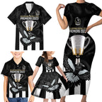 personalised-afl-collingwood-family-matching-short-sleeve-bodycon-dress-and-hawaiian-shirt-magpies-premiers-2023-with-trophy-proud