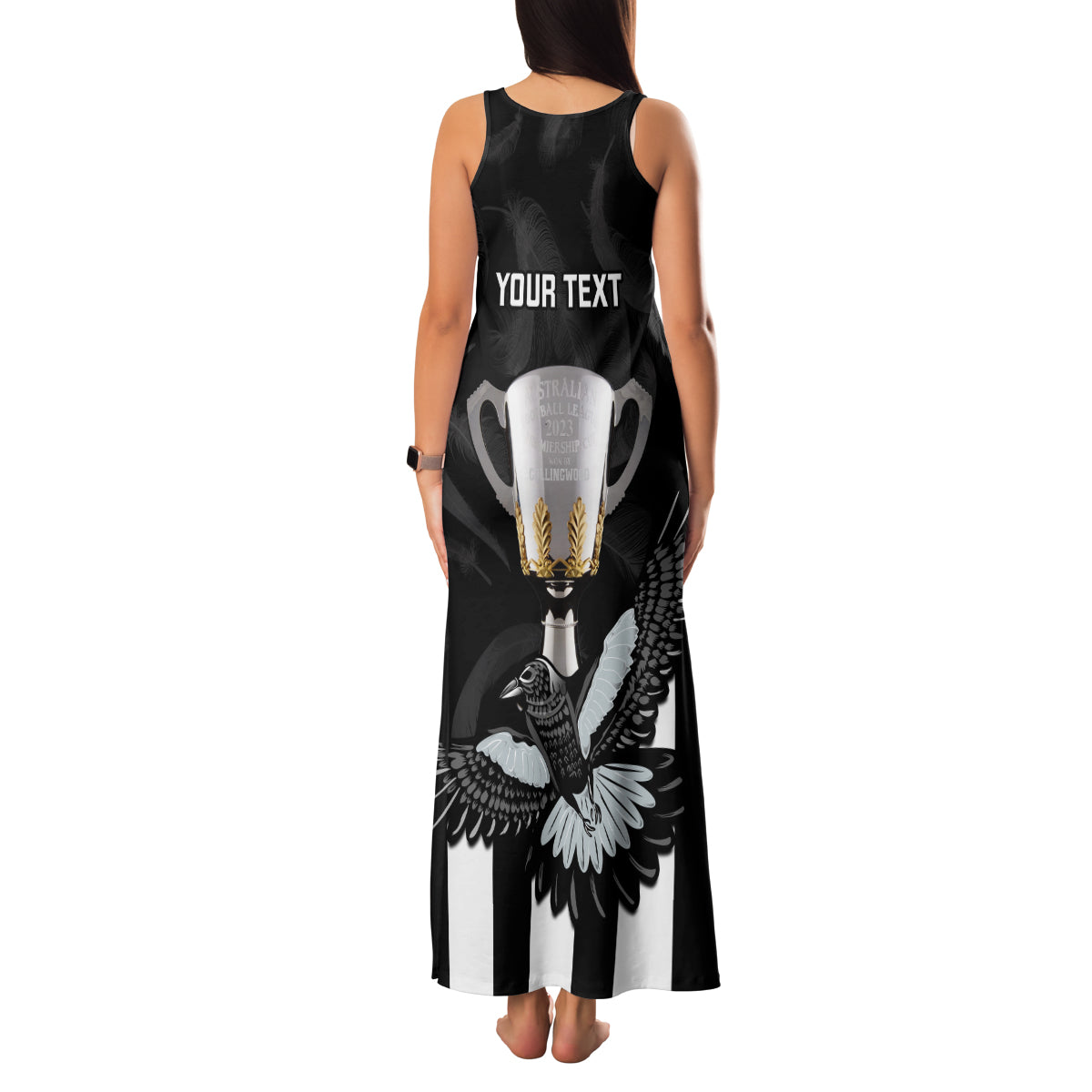 personalised-afl-collingwood-family-matching-tank-maxi-dress-and-hawaiian-shirt-magpies-premiers-2023-with-trophy-proud