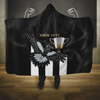 Personalised AFL Collingwood Hooded Blanket Magpies Premiers 2023 With Trophy Proud LT14