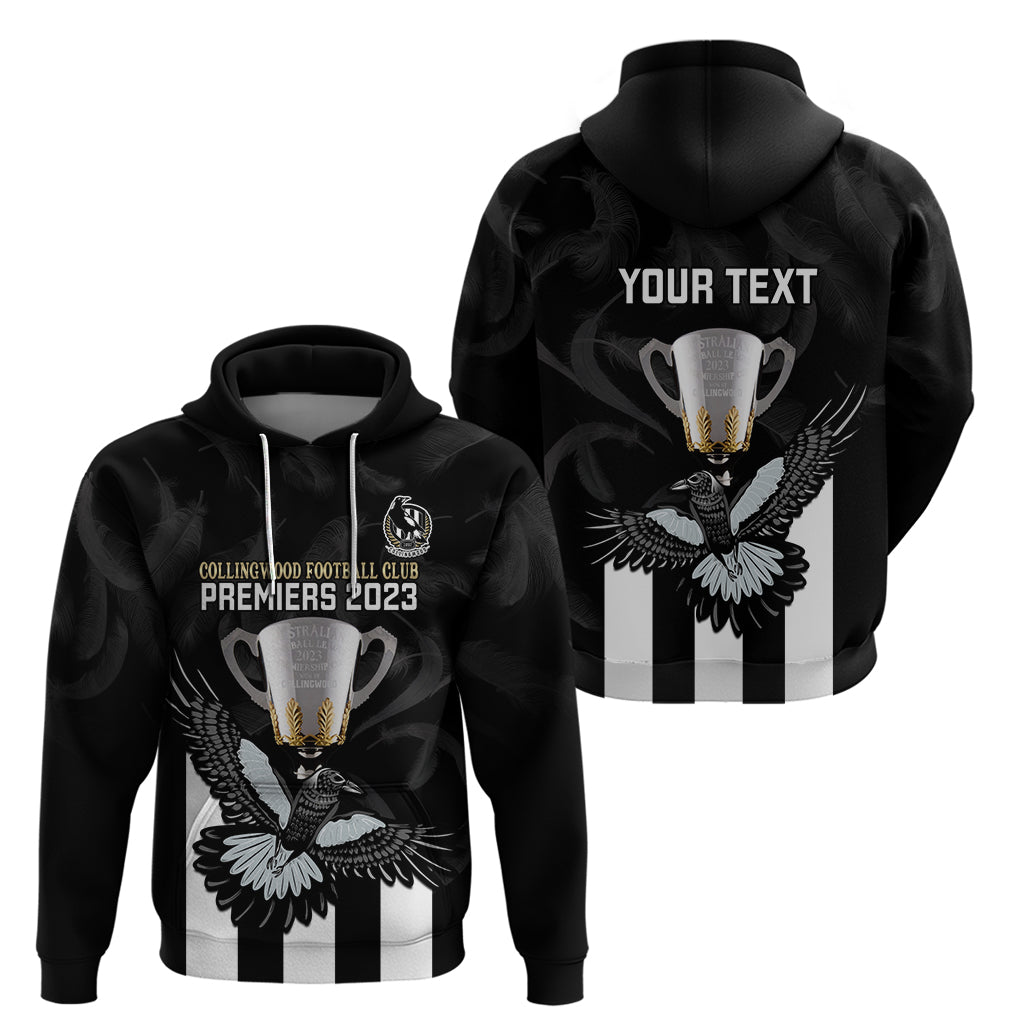 personalised-afl-collingwood-hoodie-magpies-premiers-2023-with-trophy-proud