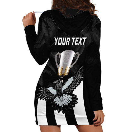 personalised-afl-collingwood-hoodie-dress-magpies-premiers-2023-with-trophy-proud
