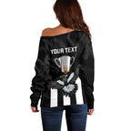 personalised-afl-collingwood-off-shoulder-sweater-magpies-premiers-2023-with-trophy-proud