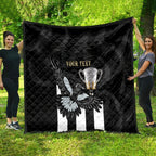 Personalised AFL Collingwood Quilt Magpies Premiers 2023 With Trophy Proud LT14
