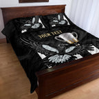 Personalised AFL Collingwood Quilt Bed Set Magpies Premiers 2023 With Trophy Proud LT14