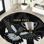 Personalised AFL Collingwood Round Carpet Magpies Premiers 2023 With Trophy Proud LT14