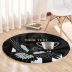 Personalised AFL Collingwood Round Carpet Magpies Premiers 2023 With Trophy Proud LT14