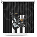 Personalised AFL Collingwood Shower Curtain Magpies Premiers 2023 With Trophy Proud LT14