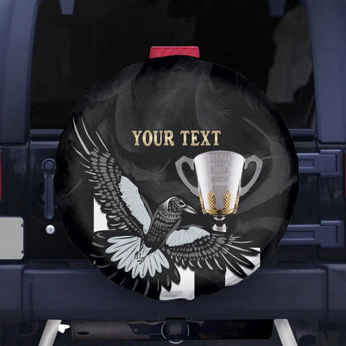 Personalised AFL Collingwood Spare Tire Cover Magpies Premiers 2023 With Trophy Proud LT14