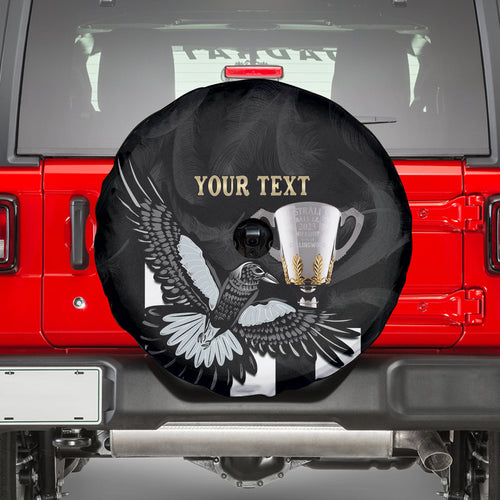 Personalised AFL Collingwood Spare Tire Cover Magpies Premiers 2023 With Trophy Proud LT14