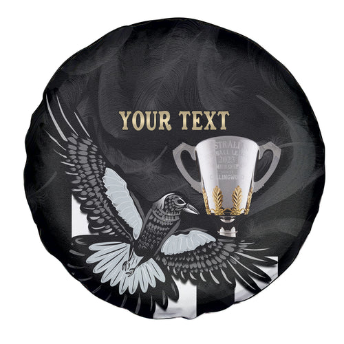 Personalised AFL Collingwood Spare Tire Cover Magpies Premiers 2023 With Trophy Proud LT14
