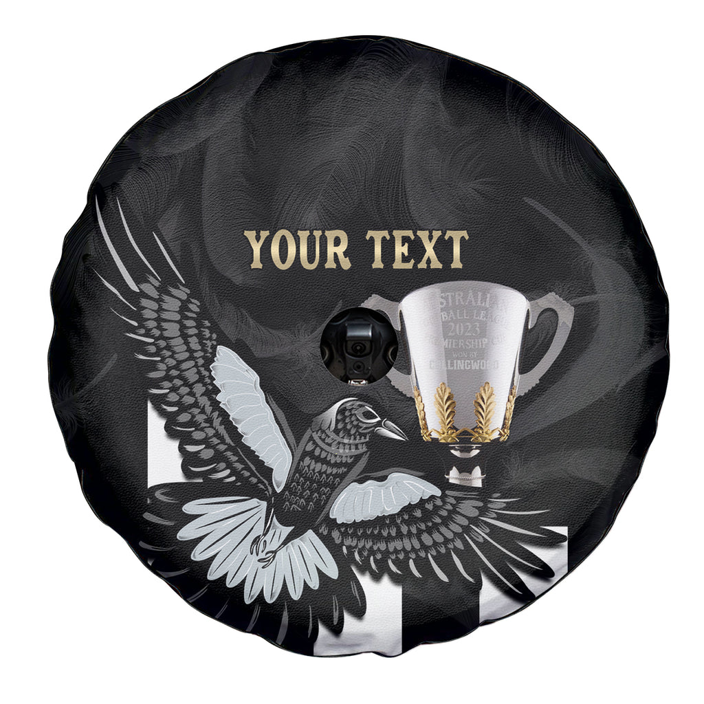 Personalised AFL Collingwood Spare Tire Cover Magpies Premiers 2023 With Trophy Proud LT14