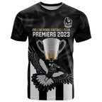 personalised-afl-collingwood-t-shirt-magpies-premiers-2023-with-trophy-proud