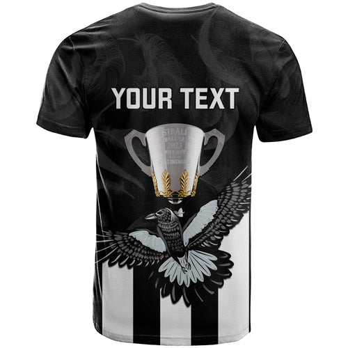 personalised-afl-collingwood-t-shirt-magpies-premiers-2023-with-trophy-proud
