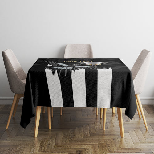 Personalised AFL Collingwood Tablecloth Magpies Premiers 2023 With Trophy Proud LT14
