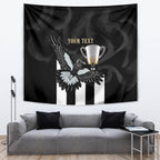 Personalised AFL Collingwood Tapestry Magpies Premiers 2023 With Trophy Proud LT14