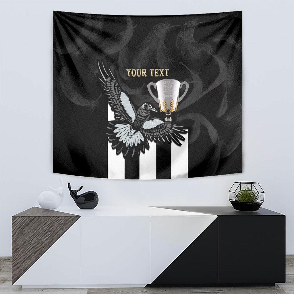 Personalised AFL Collingwood Tapestry Magpies Premiers 2023 With Trophy Proud LT14