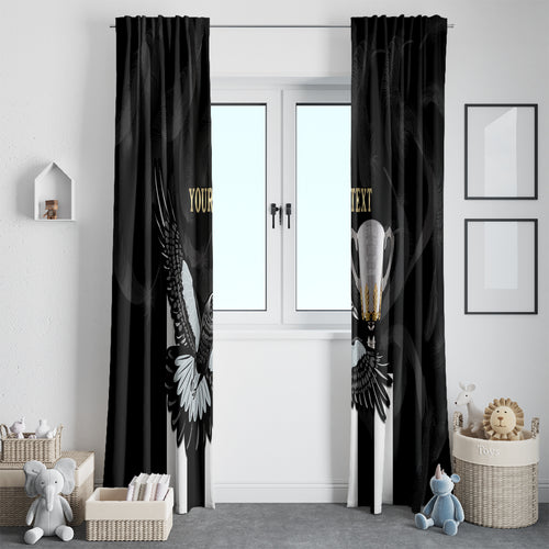 Personalised AFL Collingwood Window Curtain Magpies Premiers 2023 With Trophy Proud LT14