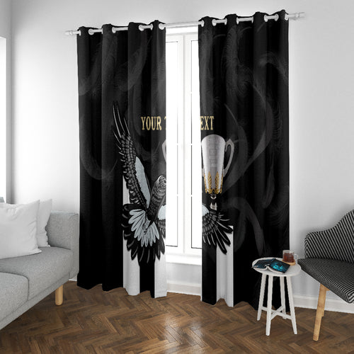 Personalised AFL Collingwood Window Curtain Magpies Premiers 2023 With Trophy Proud LT14