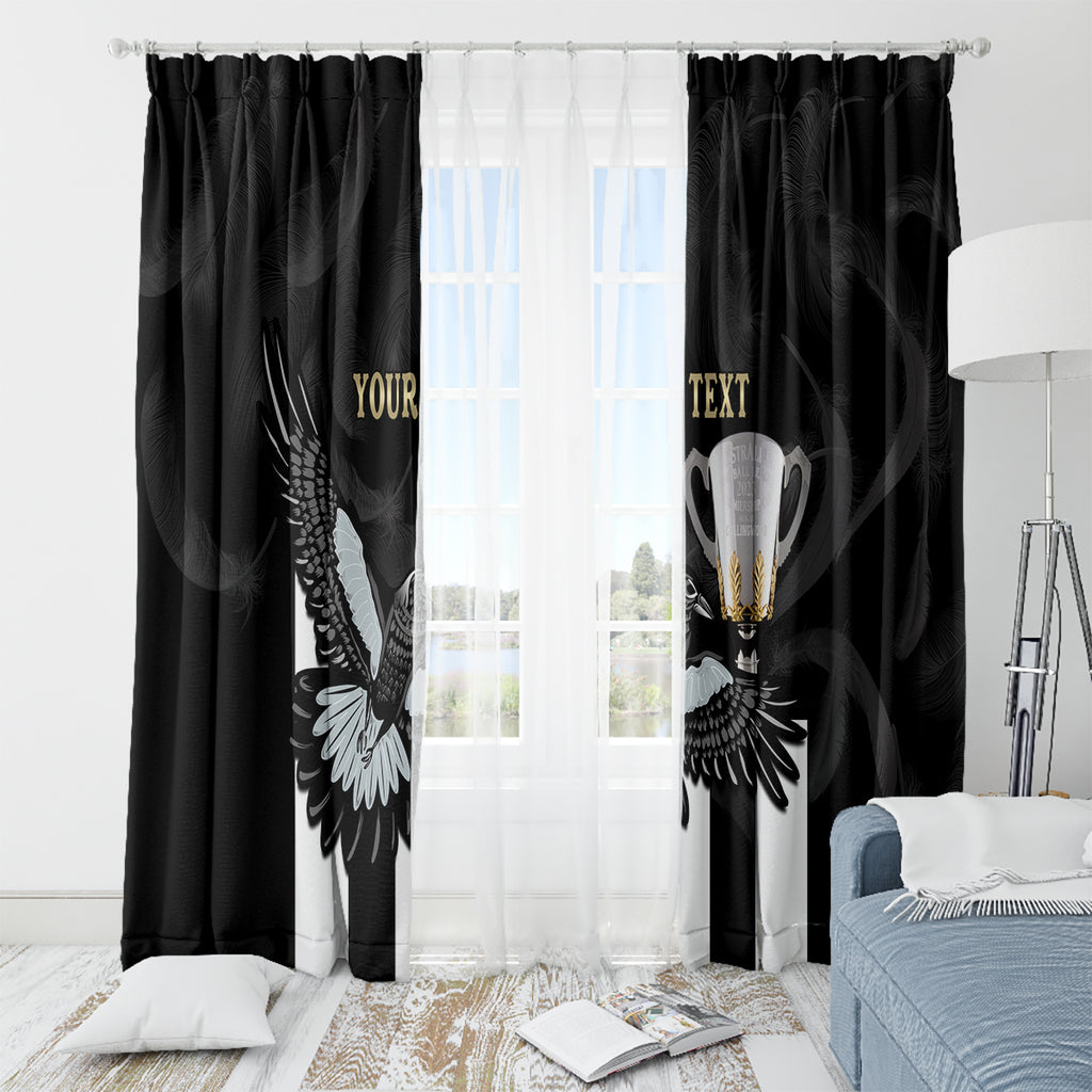 Personalised AFL Collingwood Window Curtain Magpies Premiers 2023 With Trophy Proud LT14