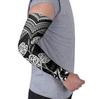 Black New Zealand Kawakawa Maori Ngaru Arm Sleeves