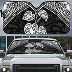 Black New Zealand Kawakawa Maori Ngaru Auto Sun Shade