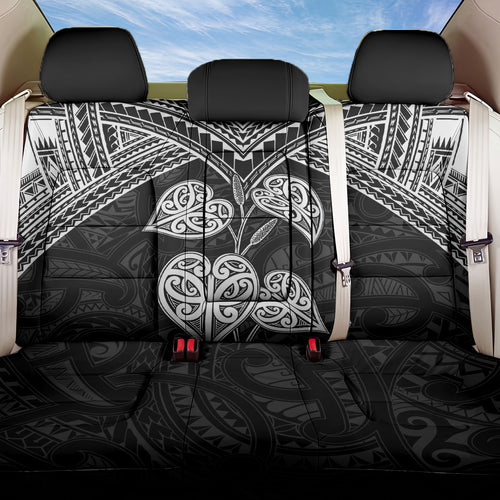 Black New Zealand Kawakawa Maori Ngaru Back Car Seat Cover