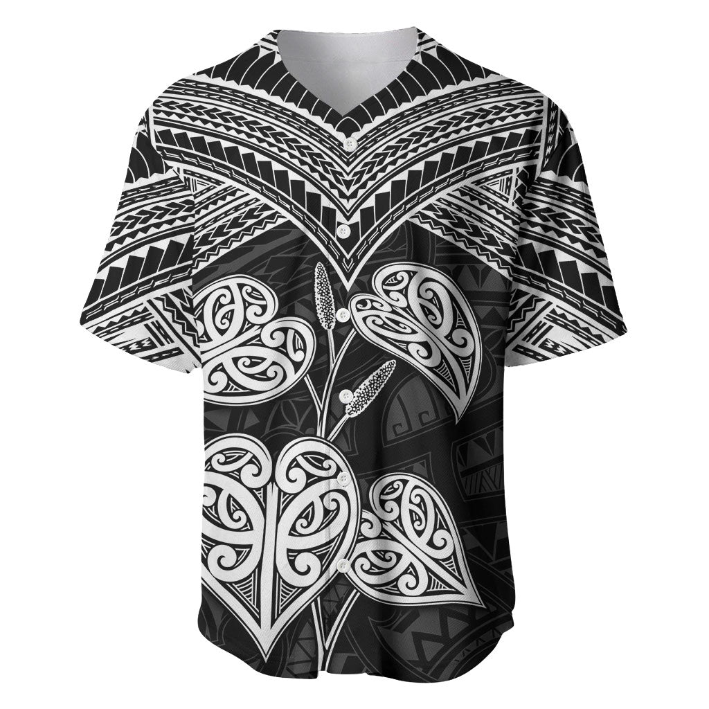 Black New Zealand Kawakawa Maori Ngaru Baseball Jersey