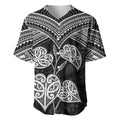 Black New Zealand Kawakawa Maori Ngaru Baseball Jersey