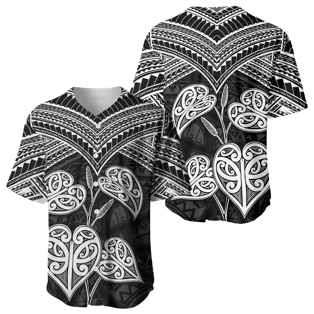 Black New Zealand Kawakawa Maori Ngaru Baseball Jersey