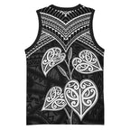 Black New Zealand Kawakawa Maori Ngaru Basketball Jersey